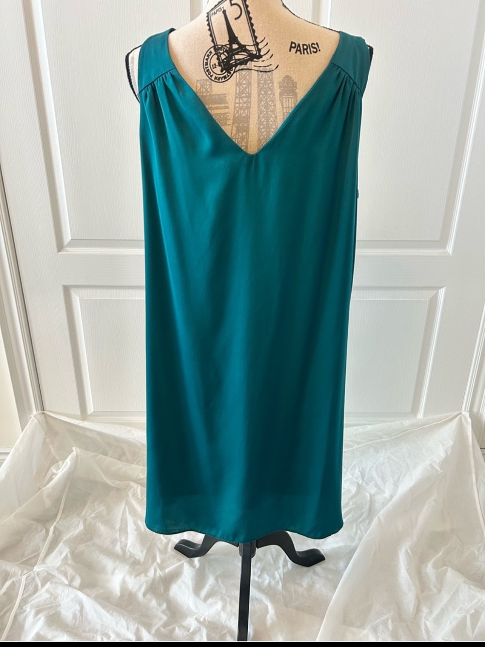 Old Navy Teal Sleeveless Tie-Neck Dress